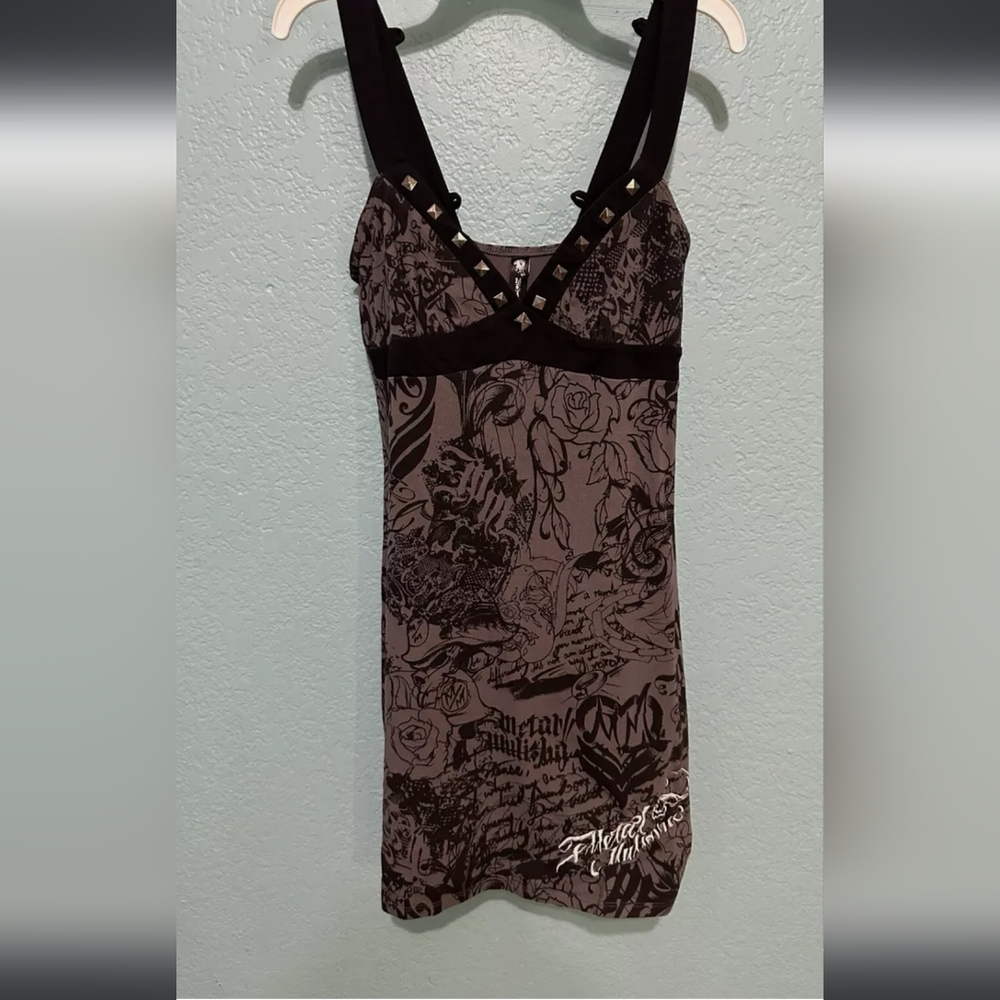Metal Mulisha Black and Brown Mini Dress